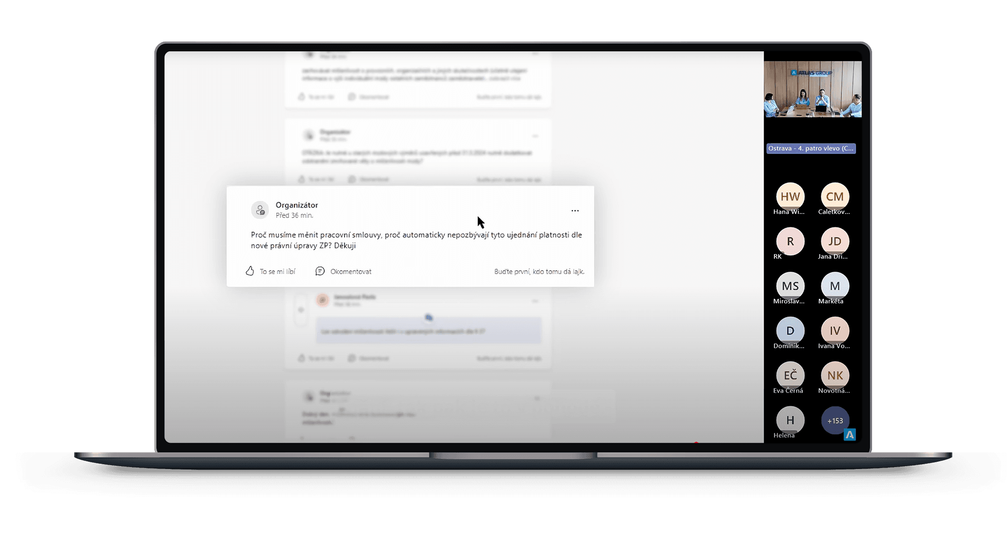 Ukázka webinářů Atlas Group
